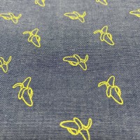 100% COTTON YARN DYED PIGMENT PRINTED CHAMBRAY